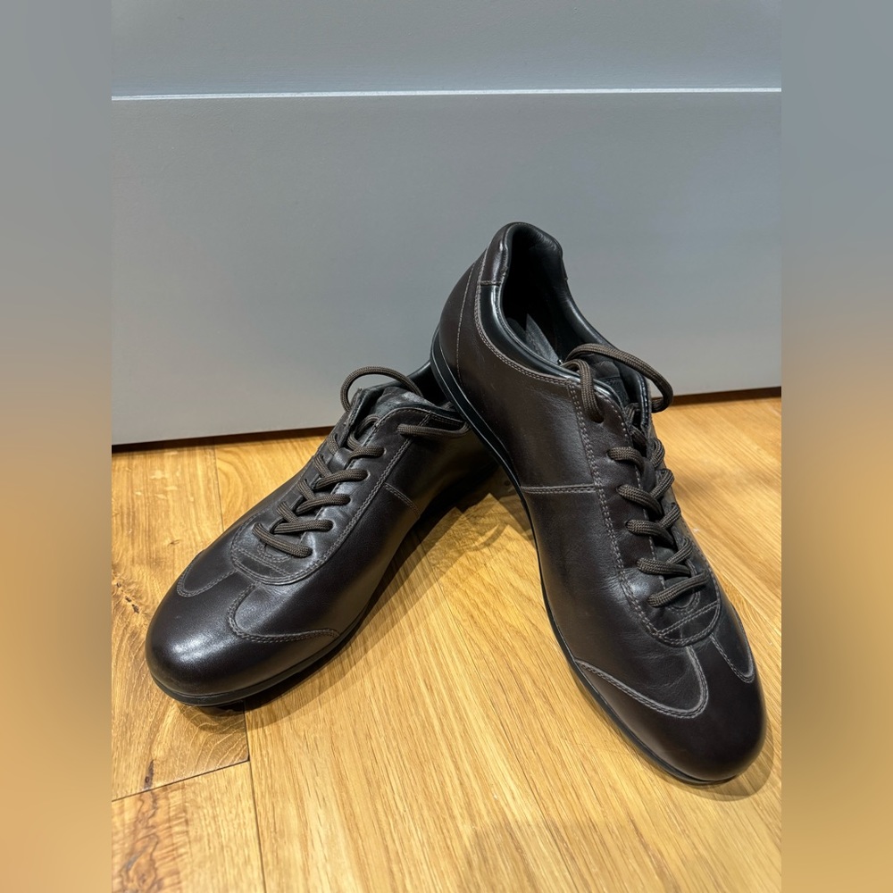 Prada Leather Sneaker - Brown US8